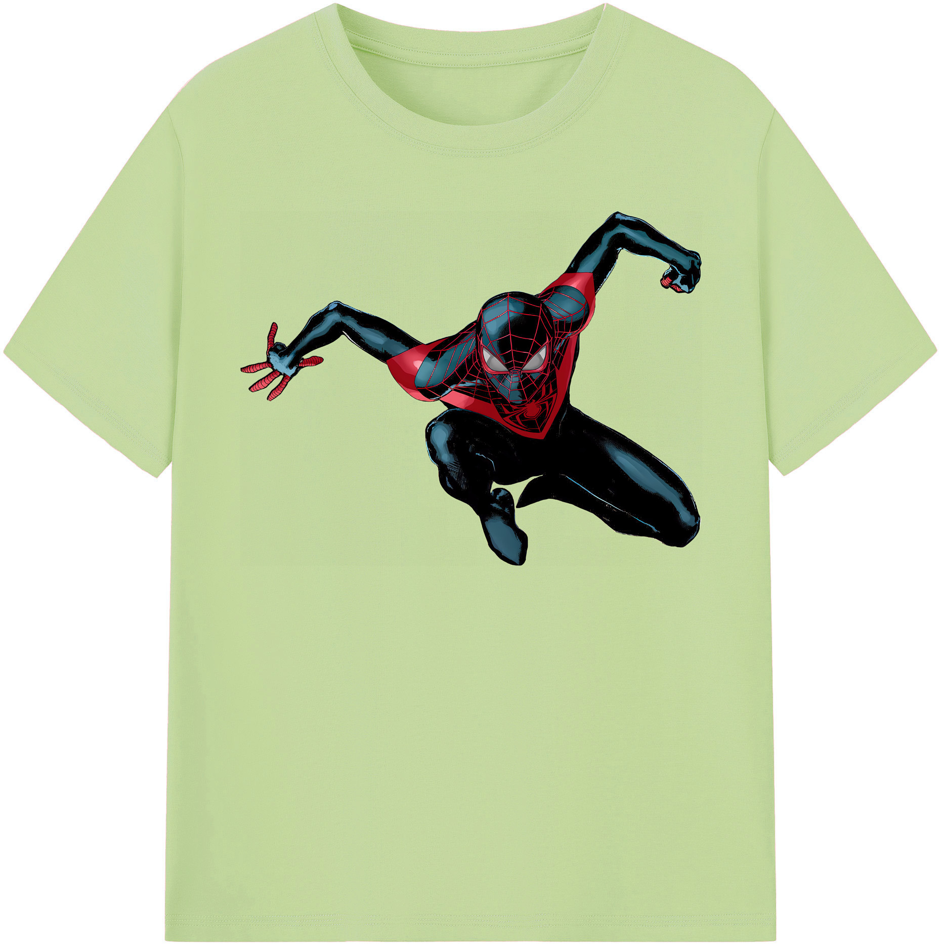 （画像用） Spider Man スパイダーマン 綿100％半袖Tシャツ（フロントプリント）